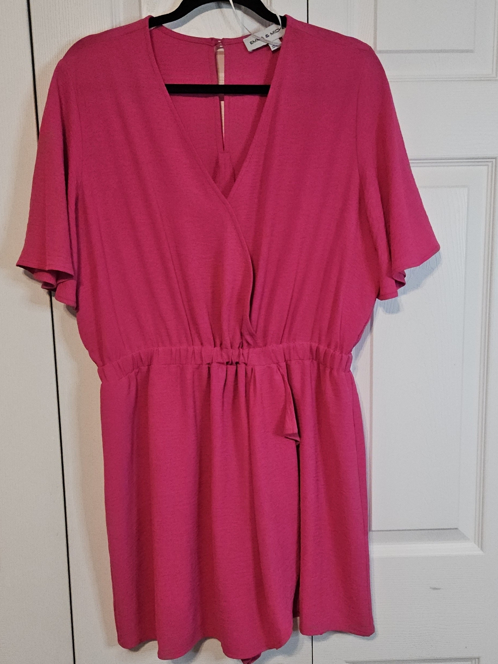 Emma & Michele Hot Pink Dressy Skort Romper